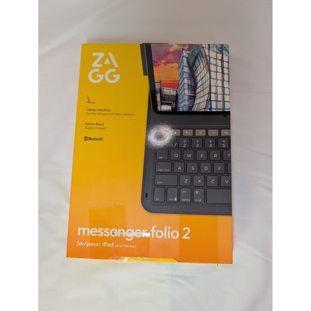 ZAGG Messenger Folio 2 Keyboard Case for iPad 10th Gen 10.9-inch Charcoal Grey